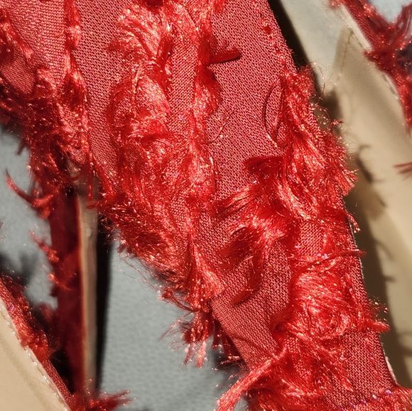 💋RED FABRIC PUMPS /NEW💋 - Picture 3 of 6